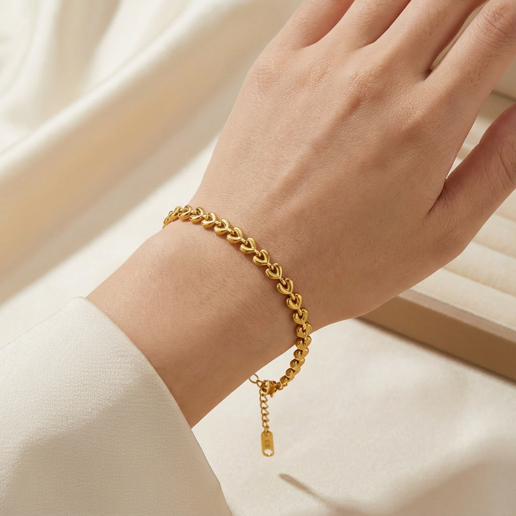 Chain Of Hearts Bracelet