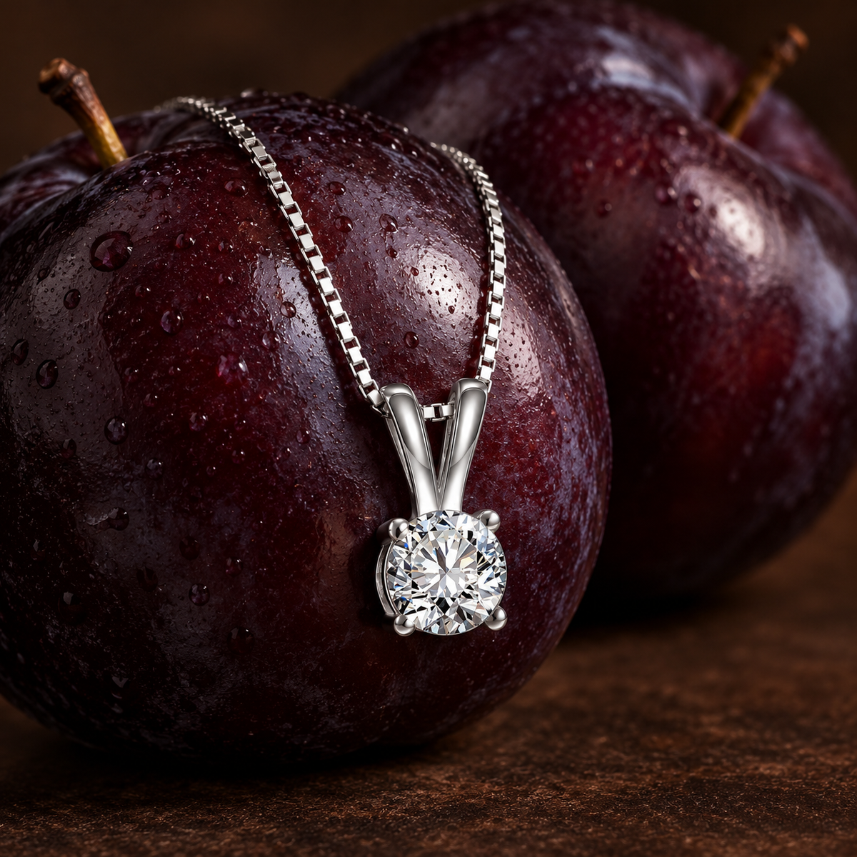 Solitaire Round Pendant