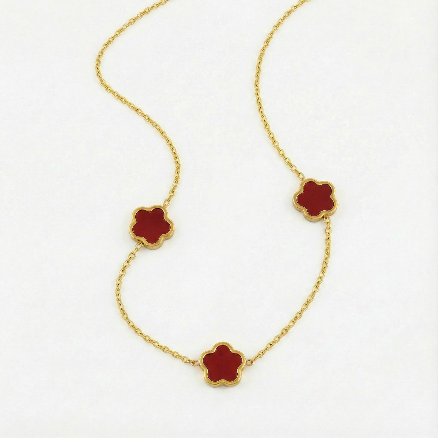 Spotlight Red Blossom Necklace