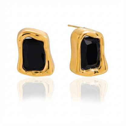 Spotlight Irregular Square Zirconia Earrings