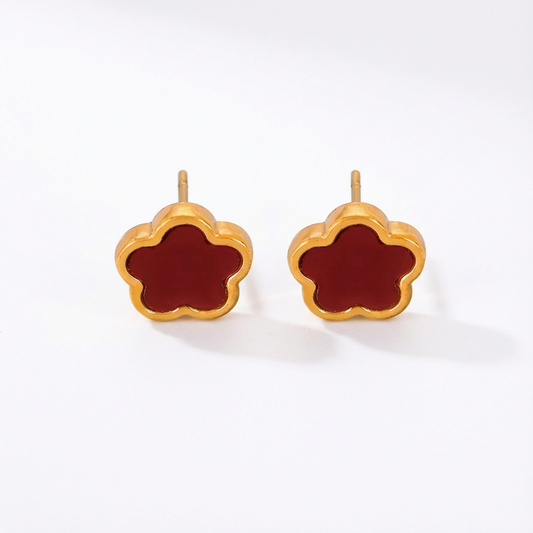 Spotlight Red Blossom Earrings