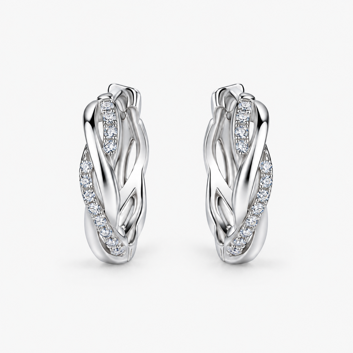 Twist Baguette Hoops
