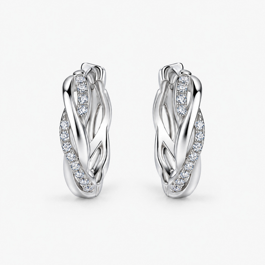 Twist Baguette Hoops