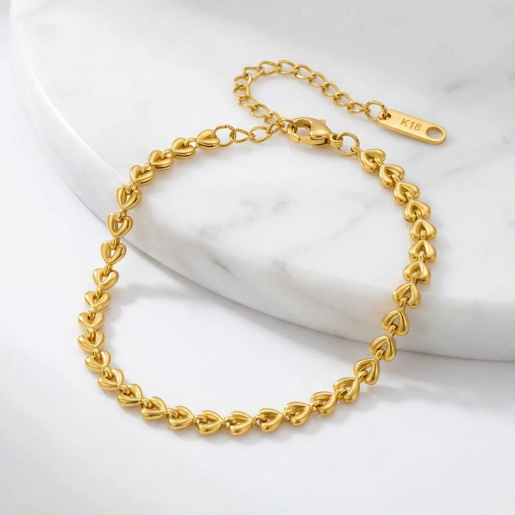 Chain Of Hearts Bracelet