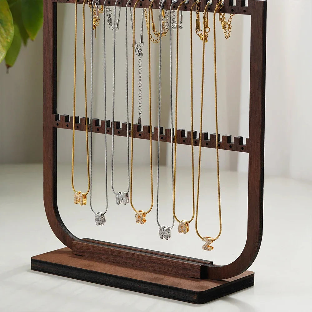 Spotlight Gold-Plated Initial Pendant Necklace