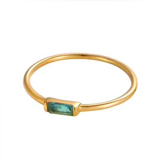 Spotlight Stackable Ring with Colorful Zircon