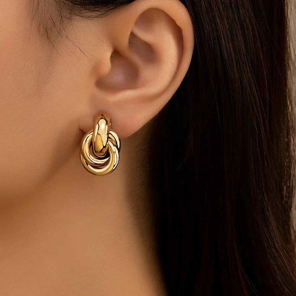 Spotlight Knot Hoop Earrings