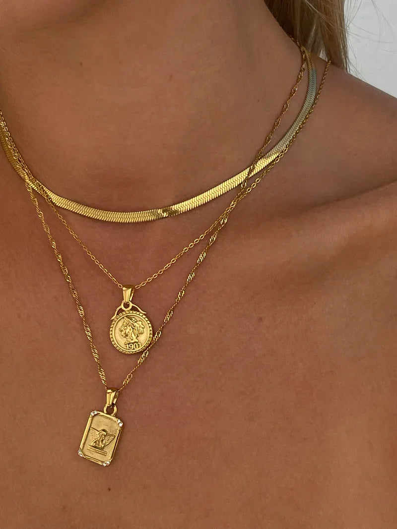 Spotlight Golden Angel Necklace