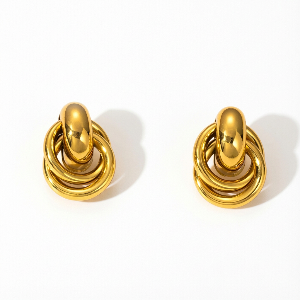 Spotlight Knot Hoop Earrings