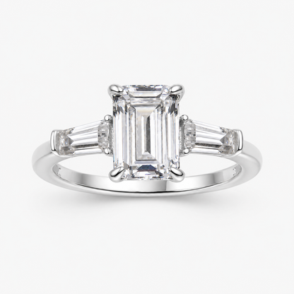 Carlotta Emerald Trilogy Ring