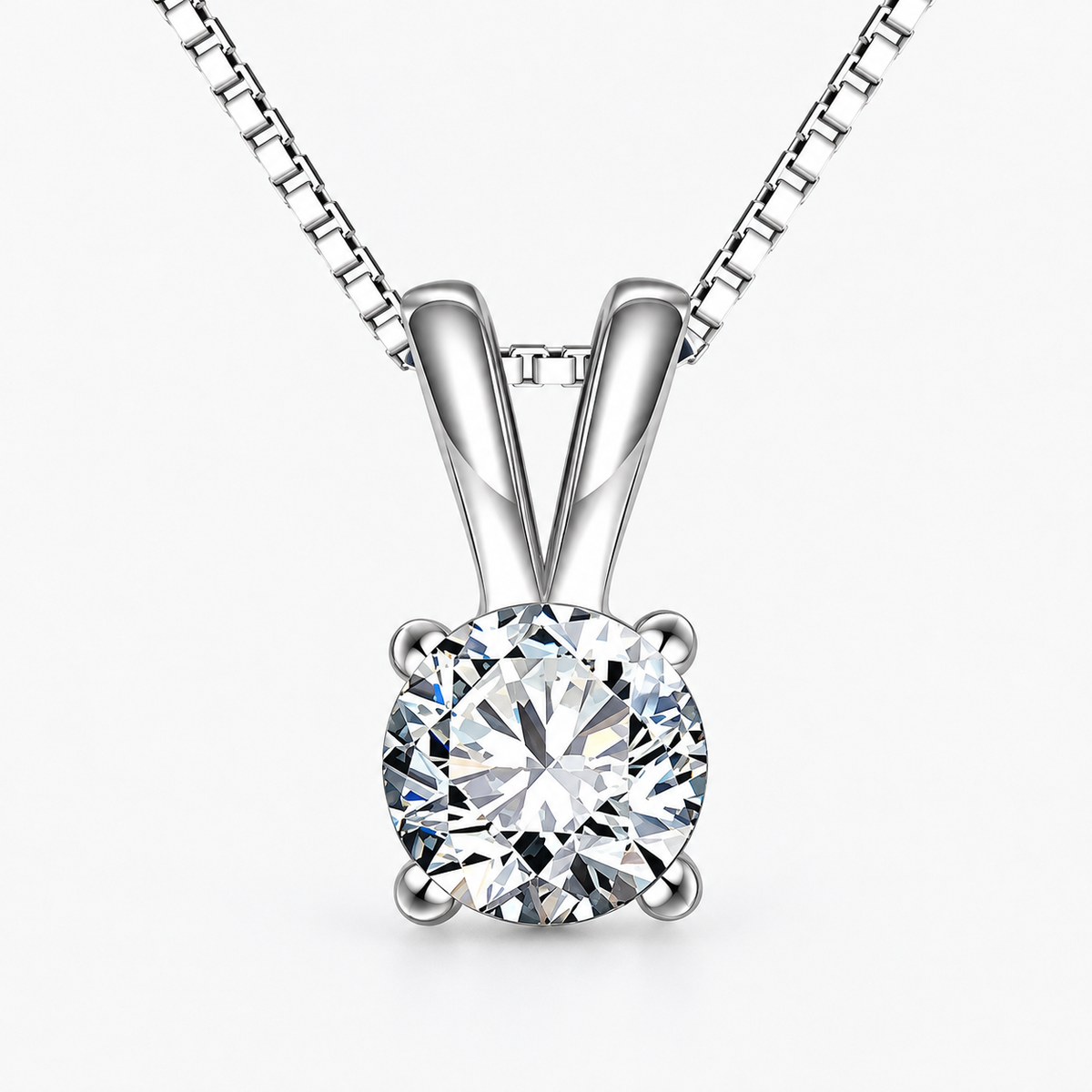 Solitaire Round Pendant