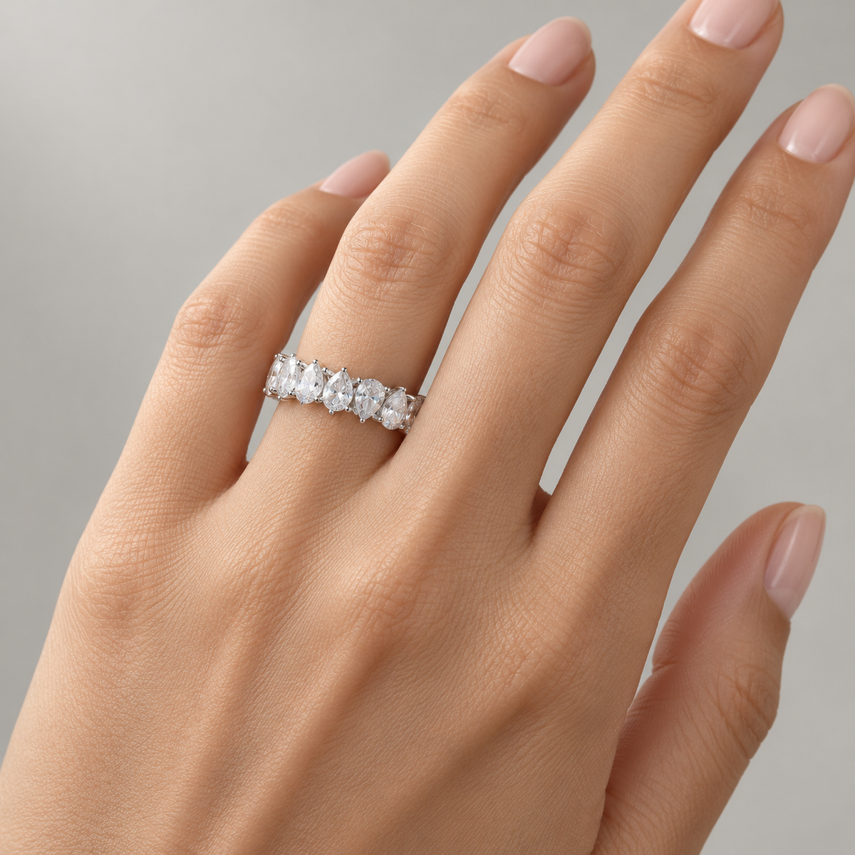 Gioia Pear Eternity Band