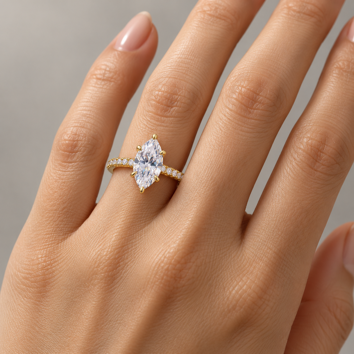 Stella Marquise Pavé Ring