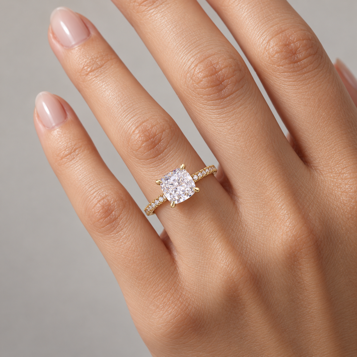 Greta Cushion Pavé Ring