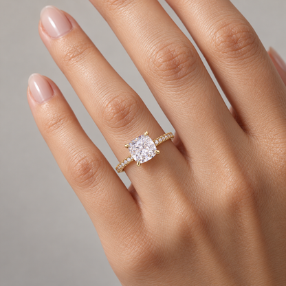 Greta Cushion Pavé Ring