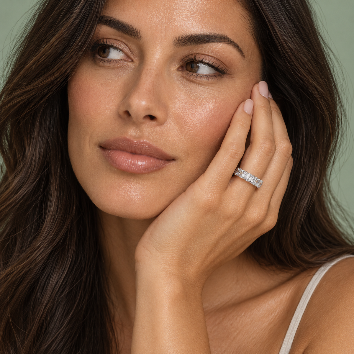 Chiara Cushion Eternity Band