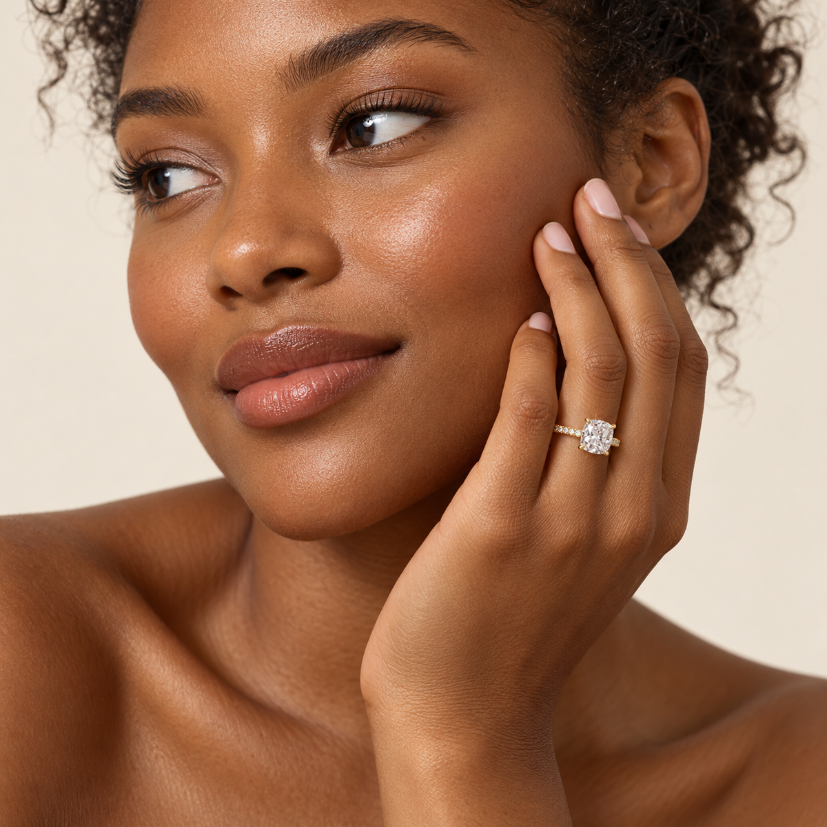 Greta Cushion Pavé Ring