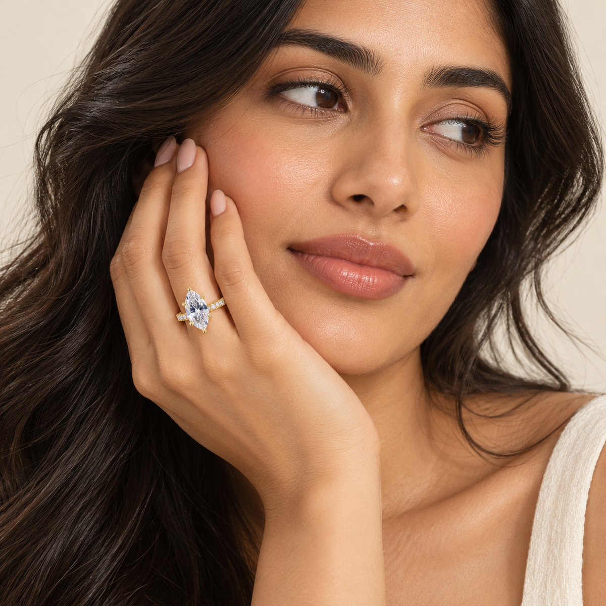 Stella Marquise Pavé Ring