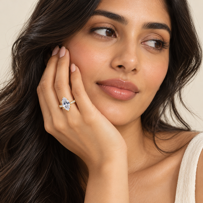 Stella Marquise Pavé Ring