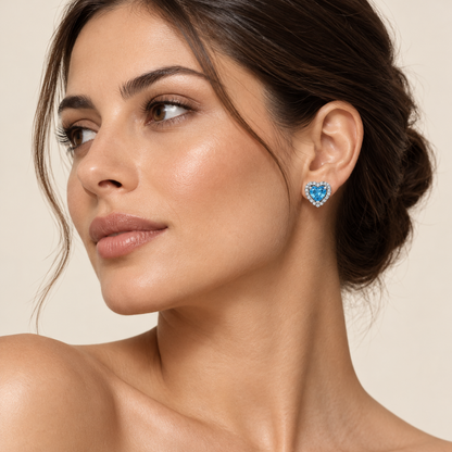 Heart Halo Studs