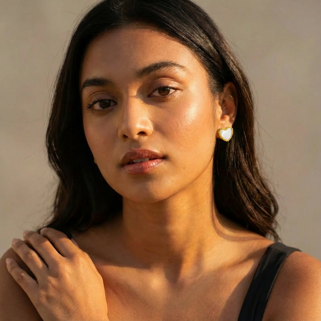Spotlight Heart Shell Earrings
