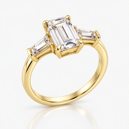 Carlotta Emerald Trilogy Ring