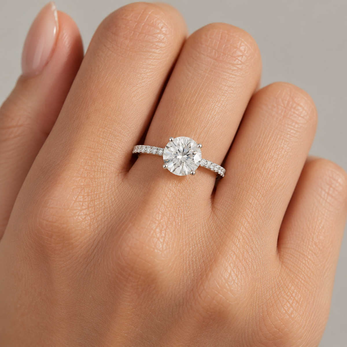 Luce Round Solitaire Ring