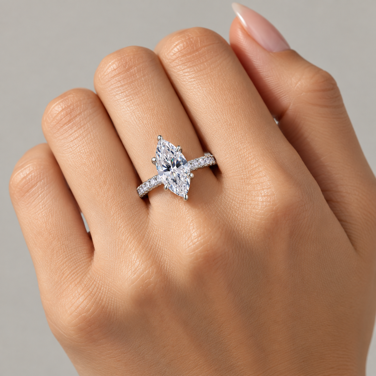 Stella Marquise Pavé Ring