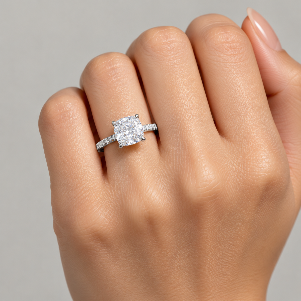 Greta Cushion Pavé Ring