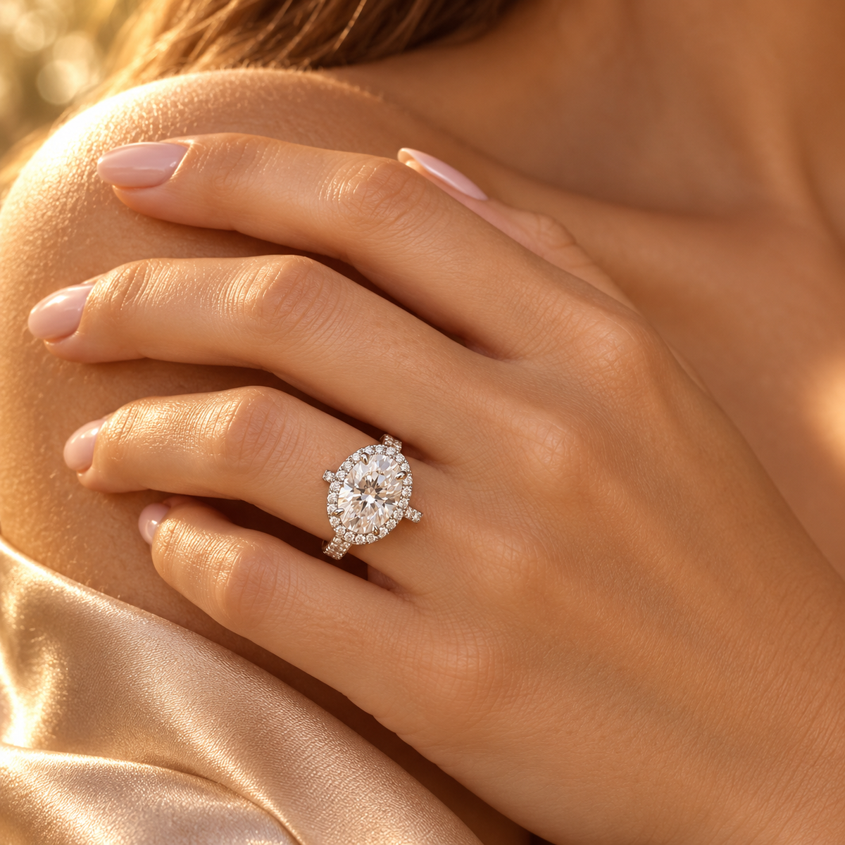 Ilaria Oval Halo Ring