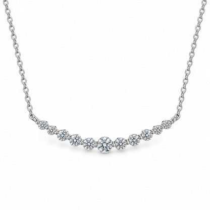 Moissanite curve necklace