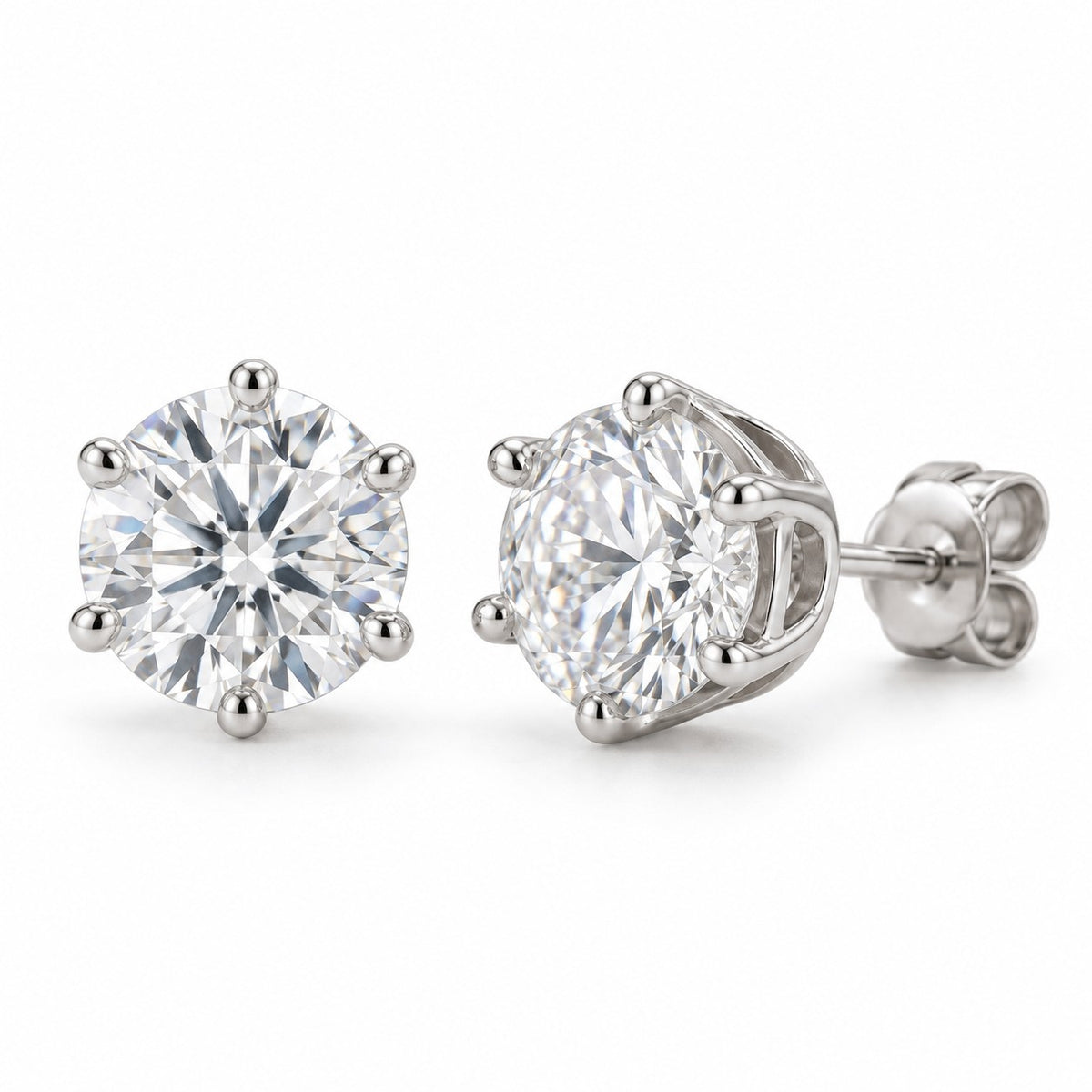 Classic moissanite studs
