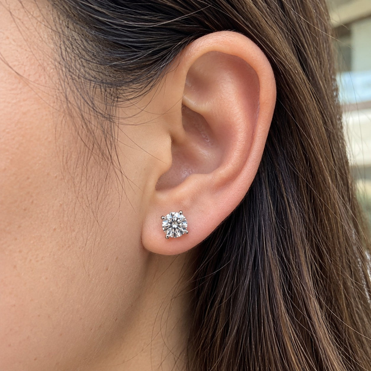 Classic moissanite studs