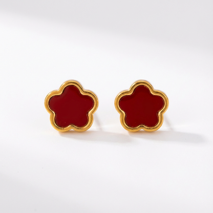 Spotlight Red Blossom Earrings
