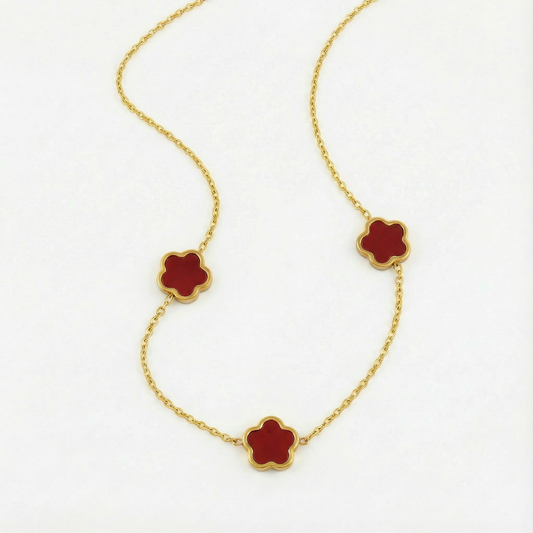 Spotlight Red Blossom Necklace