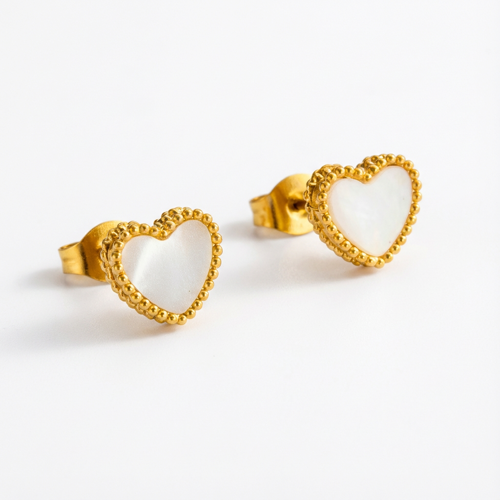 Spotlight Heart Shell Earrings