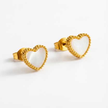 Spotlight Heart Shell Earrings