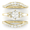Spotlight three-piece ring - I love you
