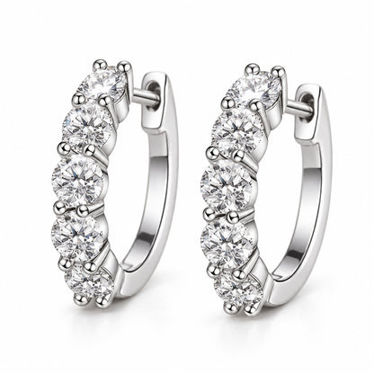 Eternity moissanite hoops