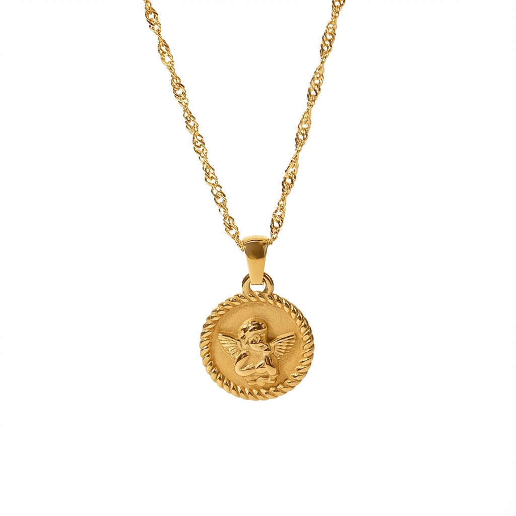 Spotlight Golden Angel Necklace