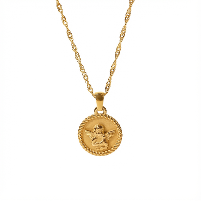 Spotlight Golden Angel Necklace