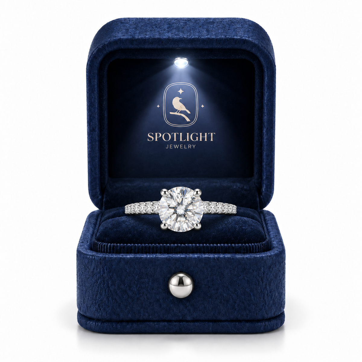 Luce Round Solitaire Ring