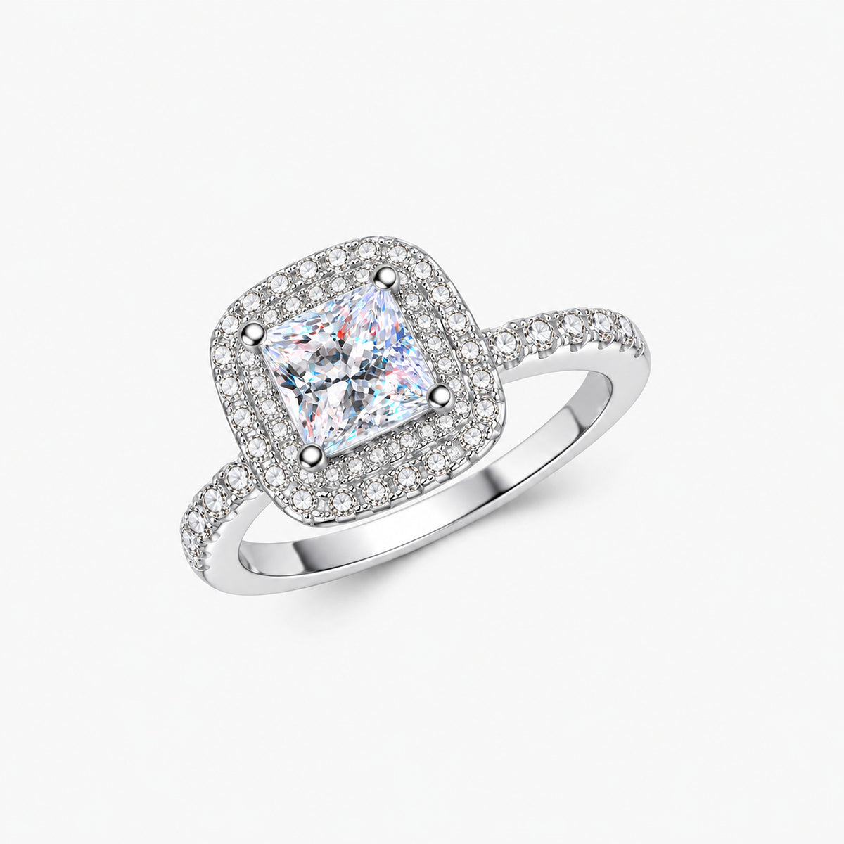 Imperia Cushion Halo Ring