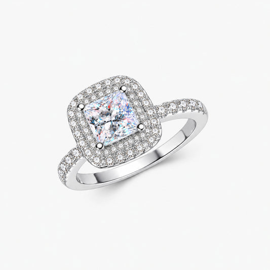 Imperia Cushion Halo Ring