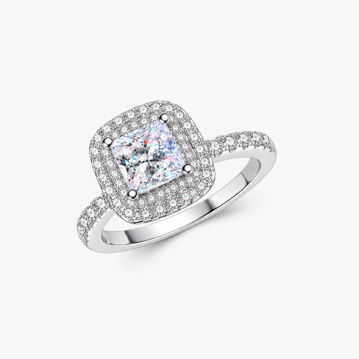 Imperia Cushion Halo Ring