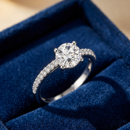Luce Round Solitaire Ring