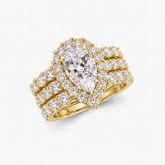 Pear Cut Wedding Ring Set